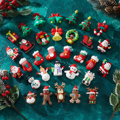 古典的なクリスマスのキーホルダー人形かわいいクリスマスシリーズブラインドボックス部品サンタクロース雪だるまバッグストラップ