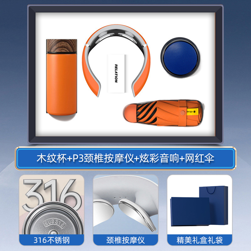 Juego de regalo de empresa Juego de regalo de mano de taza termo inteligente Regalo de evento de apertura Logotipo personalizado Regalo práctico