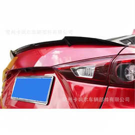 适用Mazda3 Axela 2014-2019 Rear Spoiler Carbon Look Plastic