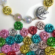 电镀金属曲奇饼干diy手机链串珠材料ins风复古挂件饰品配件散珠批