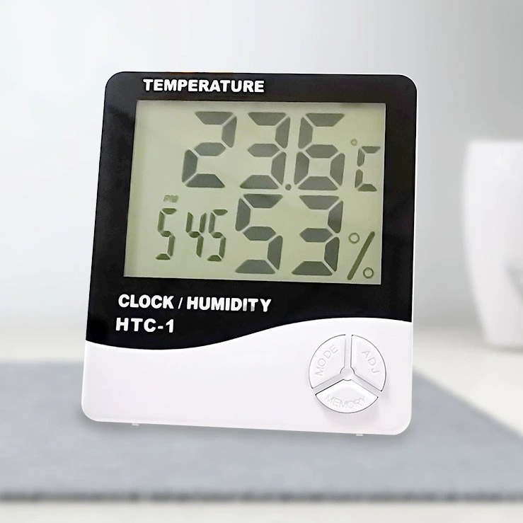 Industrial high precision high precision large screen indoor electronic temperature and humidity meter household thermometer hygrometer alarm clock