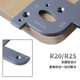 Handle-free slotting die aluminum alloy arc trimming grinding tool wardrobe handle woodworking slotting auxiliary locator