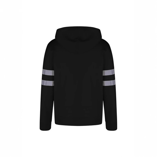 Reflective Striped Fleece Hooded Zip-Up Sweatshirt Sweatshirt for Men with Japanese Fabric