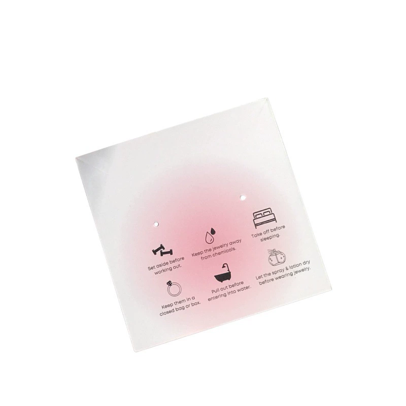 Ins простые серьги ювелирные изделия картон обратная сторона карта обслуживания ожерелье карта шпилька кольцо ювелирные изделия дисплей доска печать