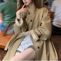 2025春秋季新款宽松显瘦小个子韩版休闲英伦风衣外套女