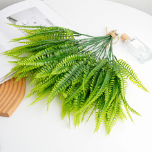 仿真5头波斯叶草创意仿真绿植家居装饰盆栽摆件叶蕨类仿真植物