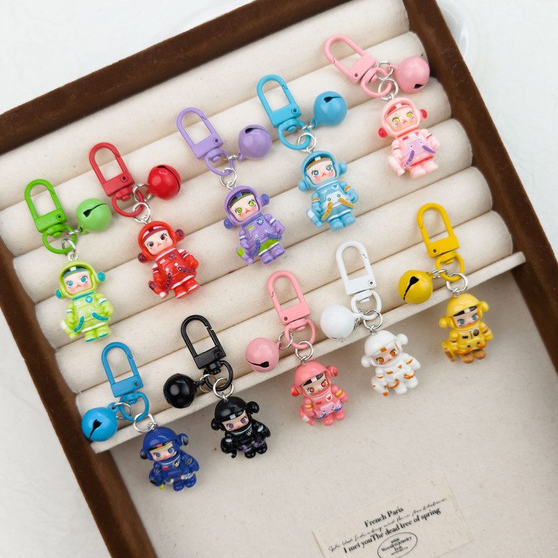 Color doorbell I21 bubble matt resin key chain pendant student girlfriends couple jewelry gifts cross-border transfer