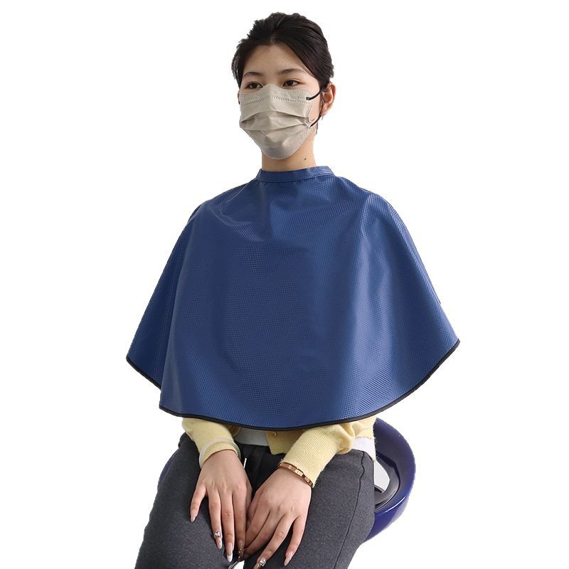 Barbero de Amazon transfronterizo, cortador de pelo, permanente y teñido, ropa de trabajo de peluquero, delantal de velcro impermeable y antiestático