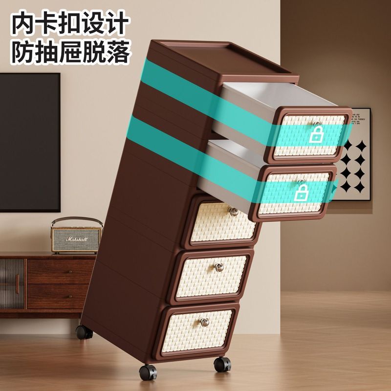 中式床头柜简易抽屉式床边收纳柜多层置物架零食收纳架卧室储物柜|undefined