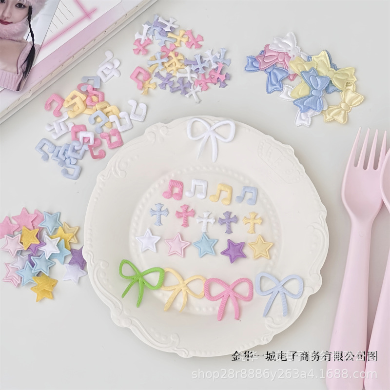 マカロン系アクセサリー集翼蝶結びクロス毛玉アクセサリーdiyアクセサリー装飾アクセサリー|undefined