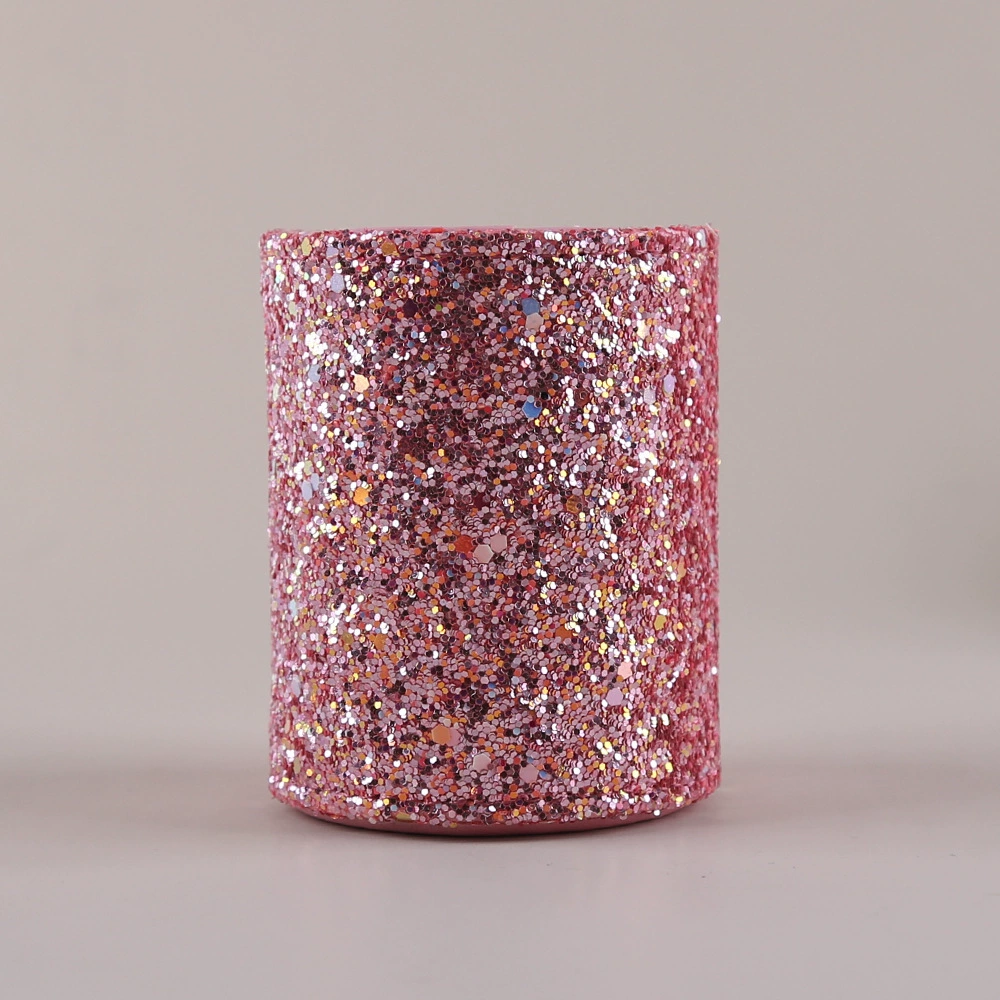 Makeup Brush Storage Cup, Sequin Exterior, Compact Cosmetic Organizer, 80 g