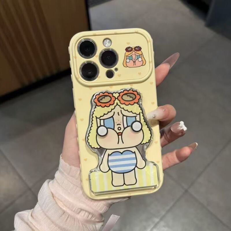 Cute 3D crying baby design, suitable for iPhone 17 Pro Max phone case, Apple 16 Pro, with a large heart-shaped opening, and a soft case for iPhone 15