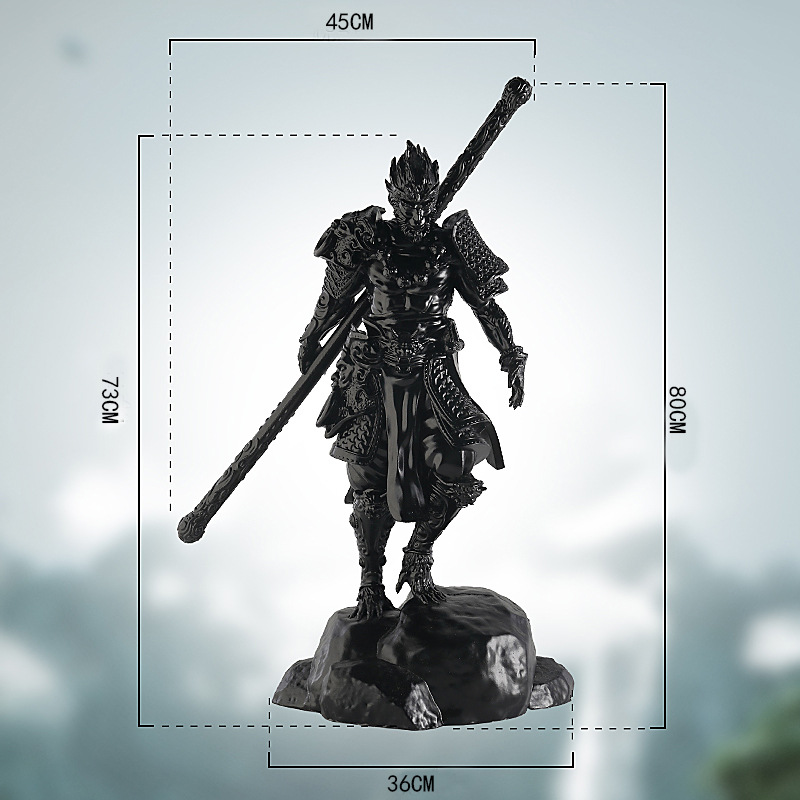 80cm 퓨어 블랙 갑옷 손오공 모델 A