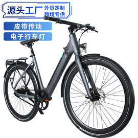 电动自行车 后轮小电机皮带轮公路车 外贸货源运动户外电动自行车