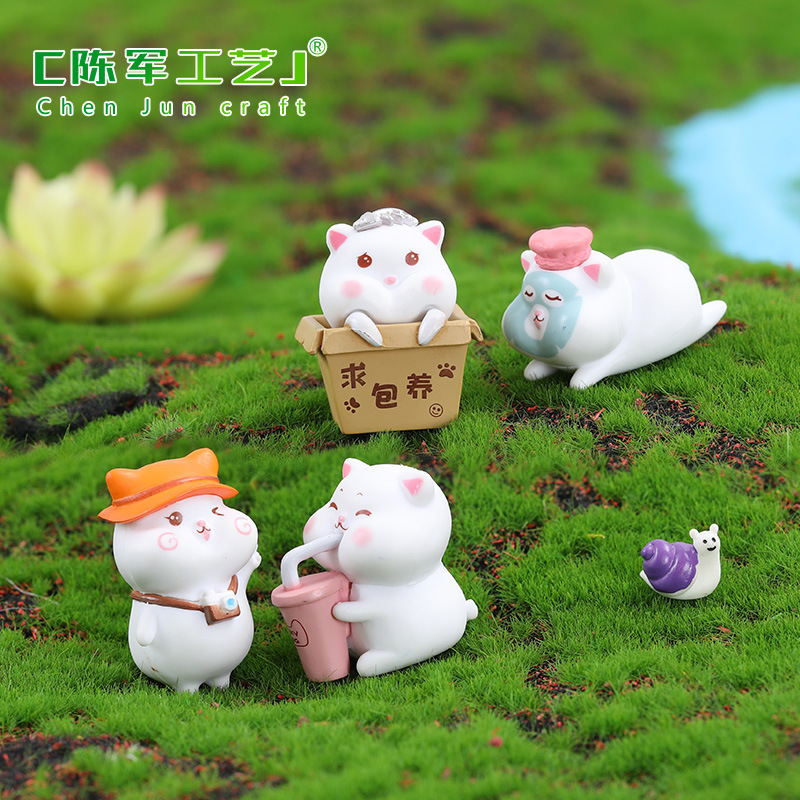 Nueva decoración de jardinería de micro paisaje gato lindo Daisy todos los días accesorios de decoración de paisajismo de bricolaje artesanías de pvc al por mayor