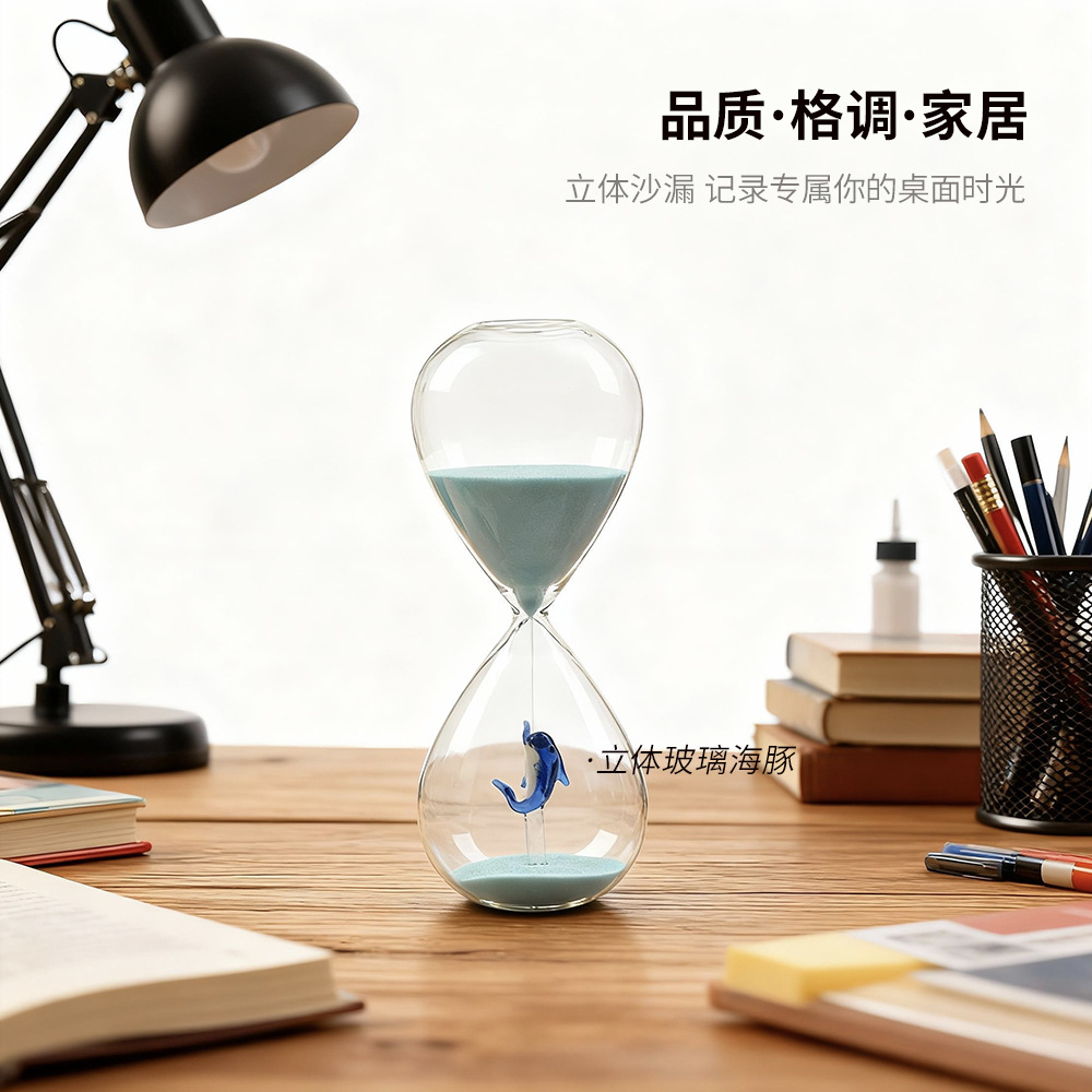 30 minutos creativos árbol de Navidad reloj de arena cronometrador abeja modelado decoraciones para el hogar artesanías de vidrio fábrica al por mayor