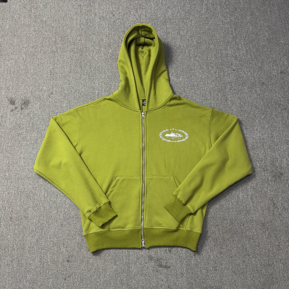 Corteiz marca de moda estadounidense Alcatraz con cremallera sudadera con capucha suelta traje de calle con estampado de letras suéter hombres