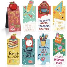 跨境学校主题磁性书签彩色教师磁吸异形书签夹书籍标记英文磁铁