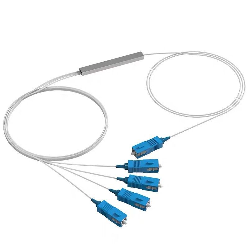 1分4 SC/UPC PLC光纤微分分路器 钢管式分光器 0.9mm 1米 电信级