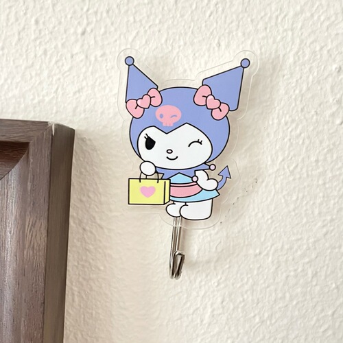 Door Hook Cartoon Student Yiwu Small Commodity Bathroom Hook Cute Acrylic Invisible Hook No Drilling