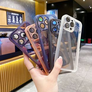 Suitable for iphone14 Lens Electroplated Mobile Phone Case Advanced Sense Apple 15/16E Charm Eye Transparent All-inclusive Protective Cover