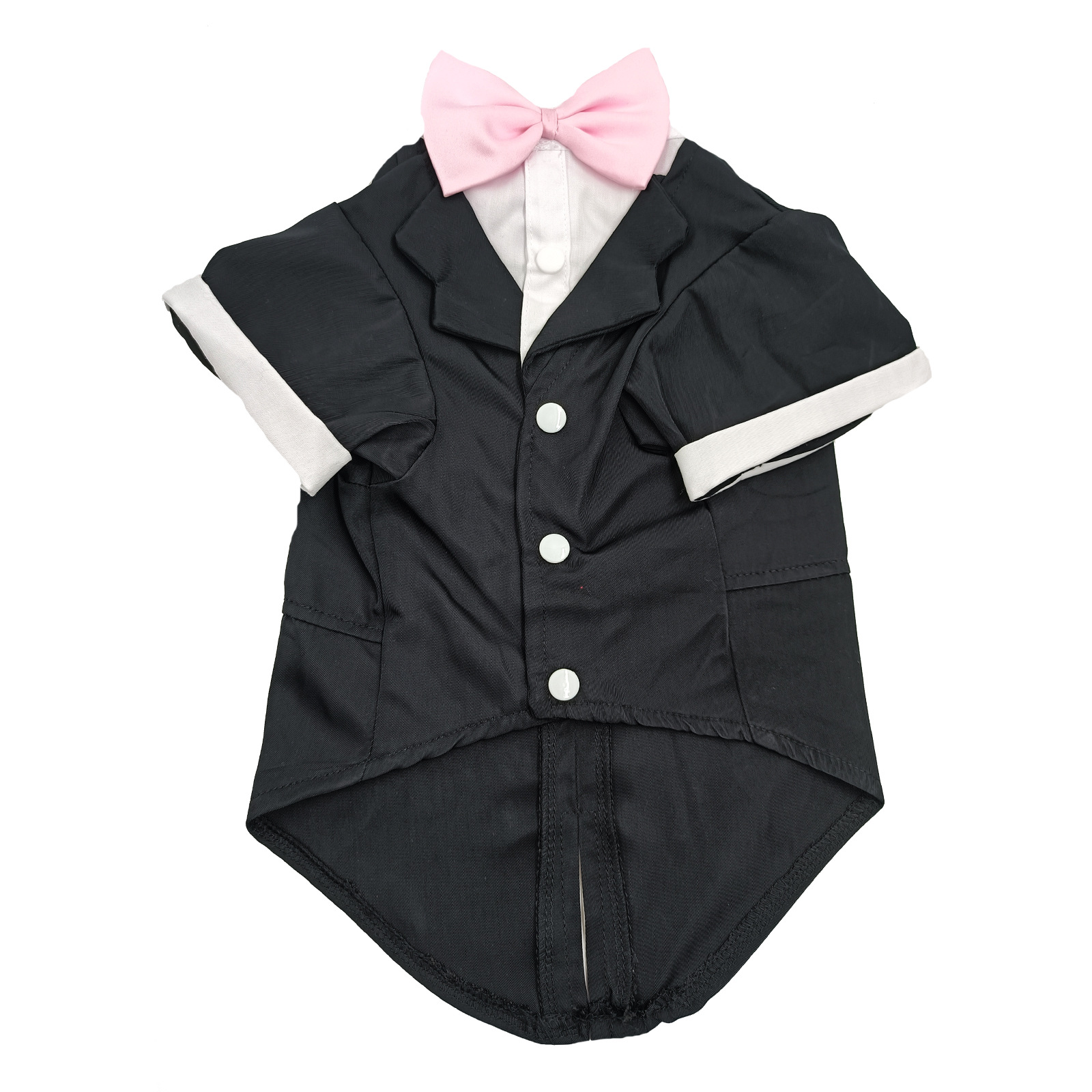 粉红领结礼服平铺正面