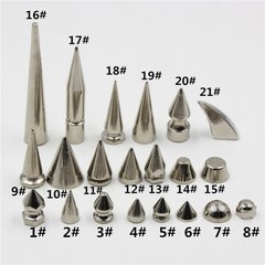 弾丸合金シリーズパンク風スパイクdiyリベット銀メッキ部品材料diy柳丁ロック金属釘
