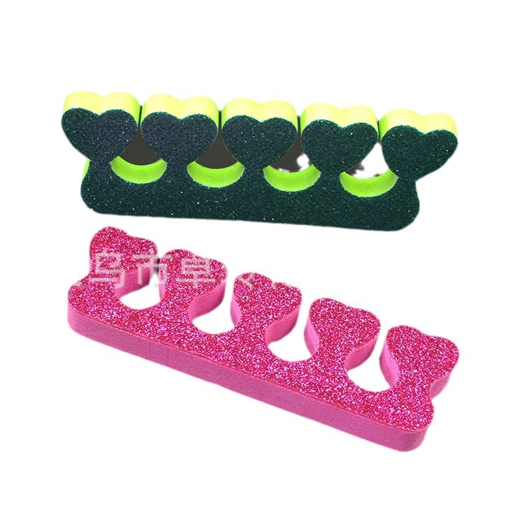 Fábrica directa esponja dedo separador brillo polvo dedo algodón dedo separador Bienvenido a la muestra