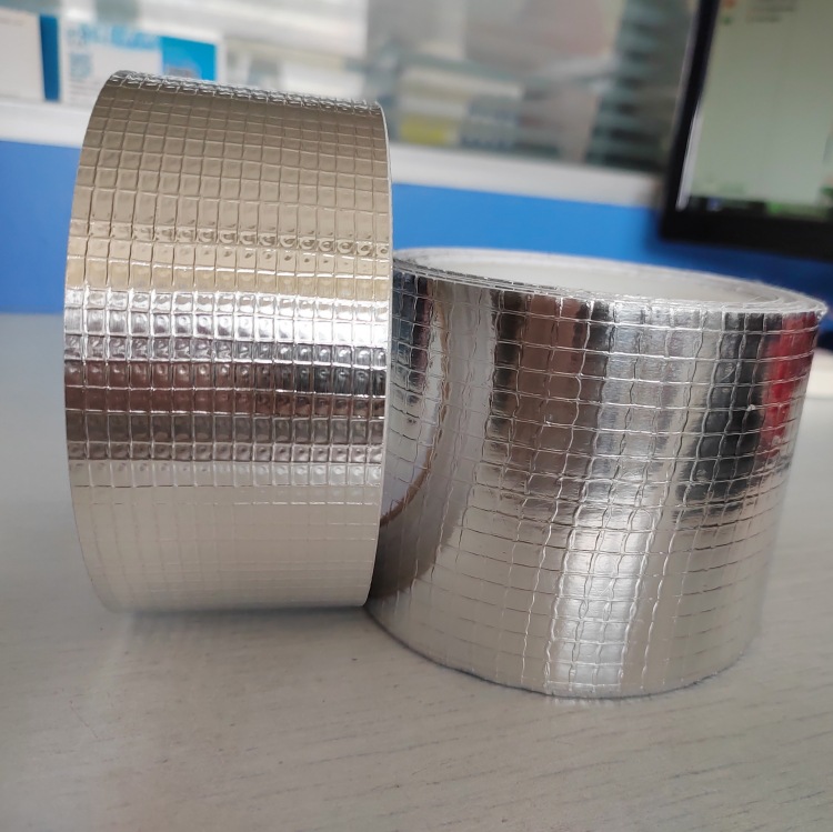 4*4网格铝箔胶带 高粘3*5方格铝箔胶带 方格铝箔布加强筋胶带