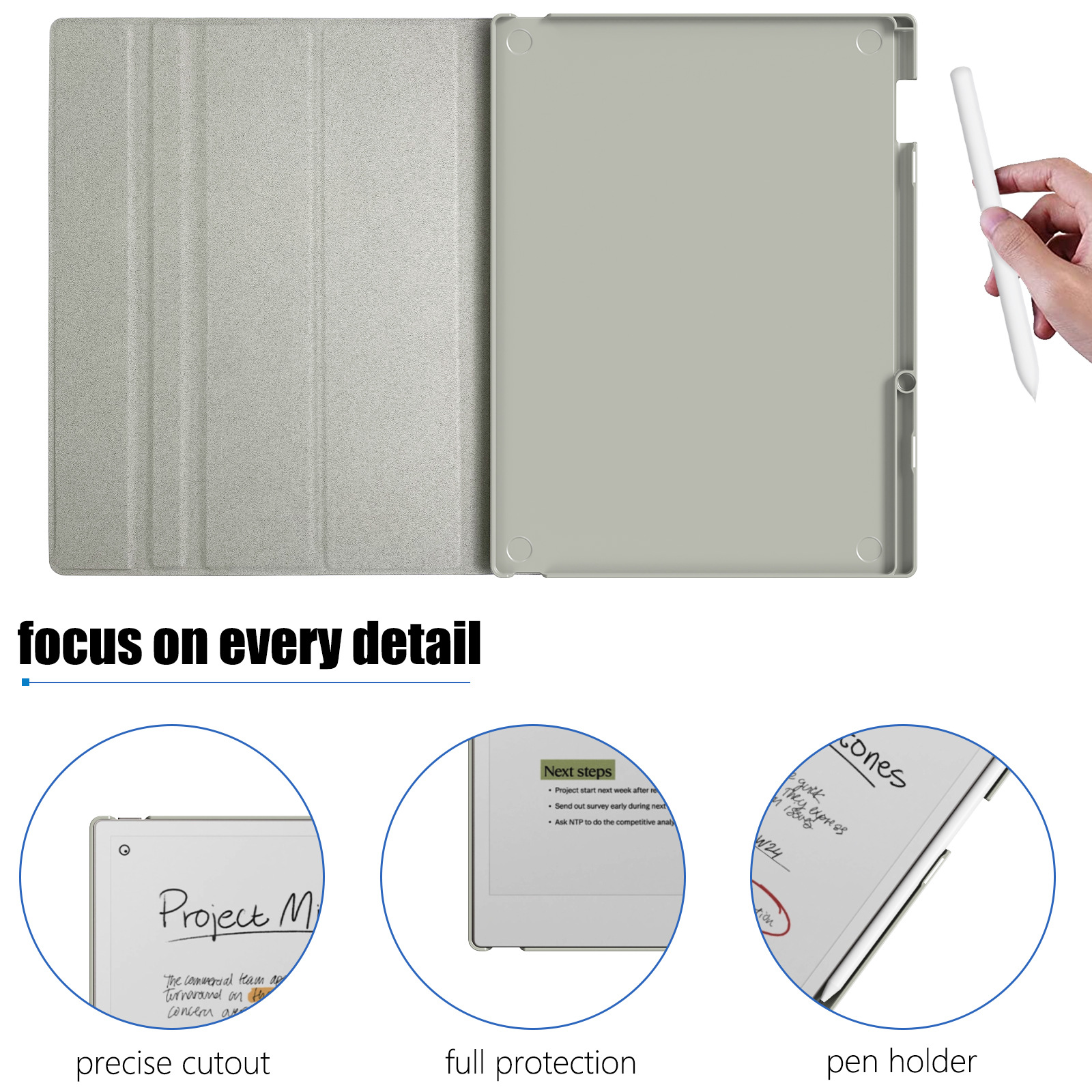 Aplicable al reutilizable Paper Pro Case 11.8 "Plate e-reader Case Rotating Case