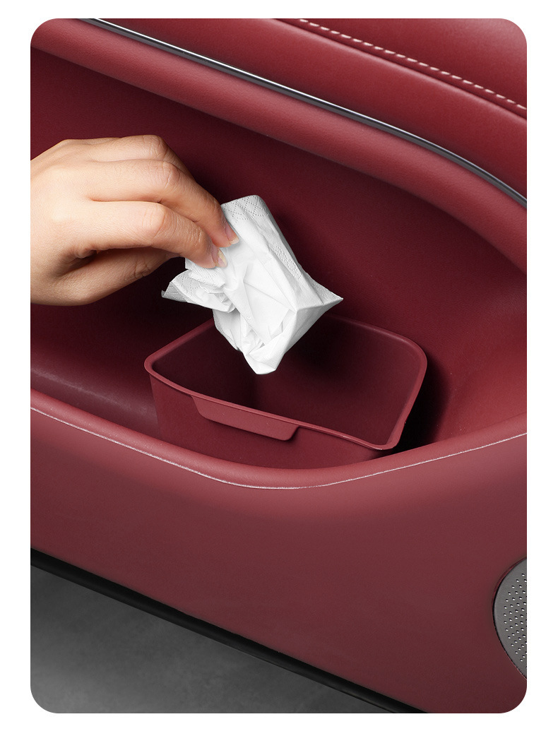 Universal Car Door Trash Can, Dedicated Storage Slot under the Car Door, Convenient Storage Silicone Trash Can