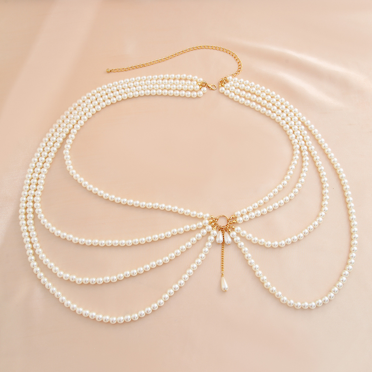 145g Weight Waist Chain Classification 1 Piece Quantity Holiday, Beach Occasion Plastic Material Pearl Pattern Women's Gender Tassel Design Elegant, Sexy Style Elegant Sexy Pearl Plastic Tassel Women's Chain Belts 33