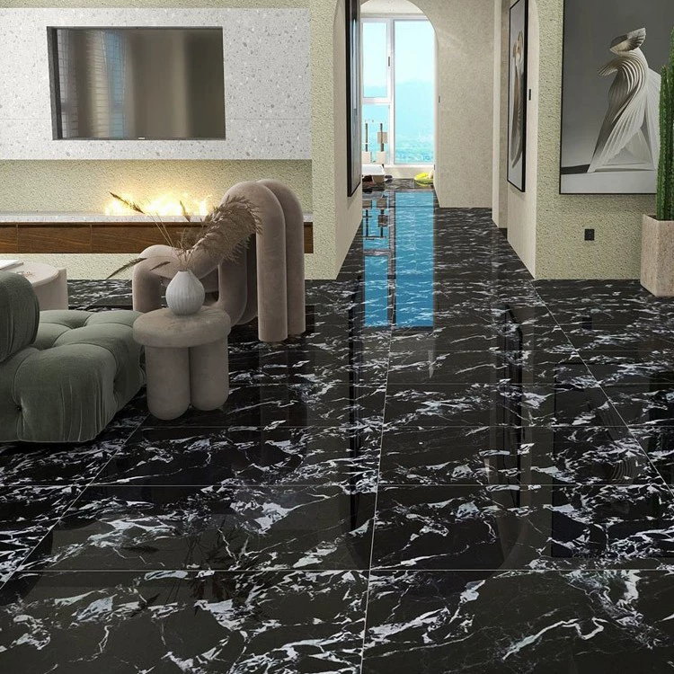 Гуандун Фошань матовая роскошная каменная плитка 750x1500 черный мрамор для ванной комнаты, бара, KTV, гостиной, напольная плитка