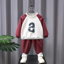 男小童春秋装套装2025新款春季宝宝卫衣炸街运动网红酷帅洋气衣服