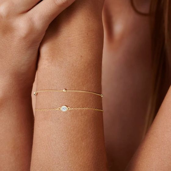 Minimalist Stackable Layered Bracelets Hypoallergenic Jewellery_voghion.com