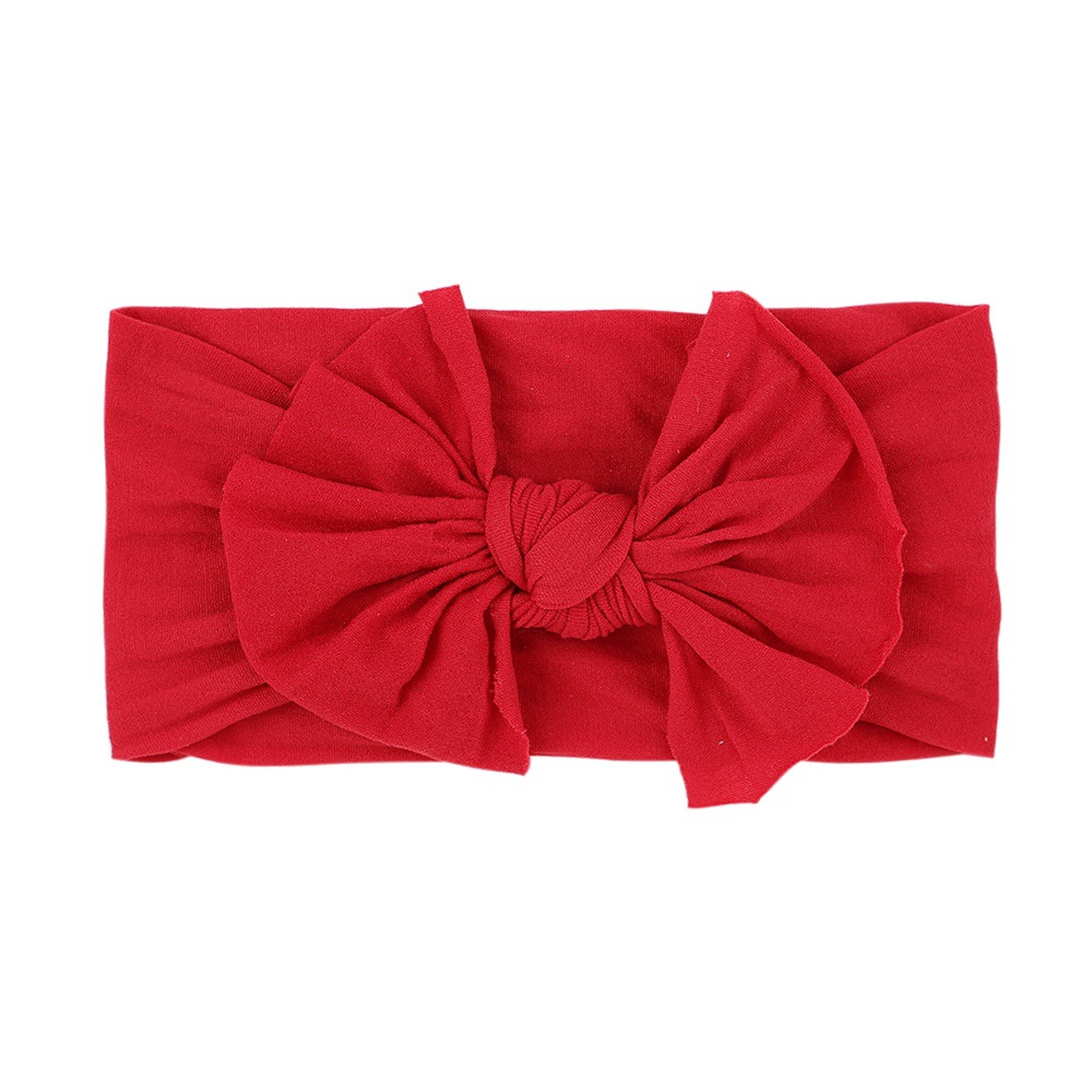 New Wide-brimmed Bow Headband Baby Simple Fashion Nylon Hairband display picture 2