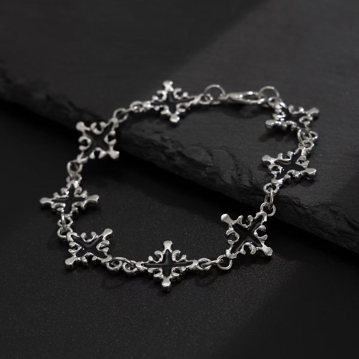 Holiday, Daily Occasion Casual Retro Cross Alloy Plating Men's Bracelets Men's Chain Bracelets