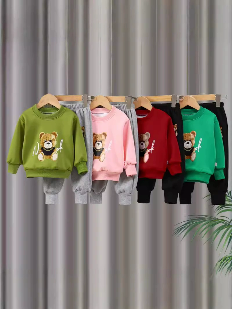 Tide, children's set for men and women, autumn sweatshirt, Korean style, for teenagers