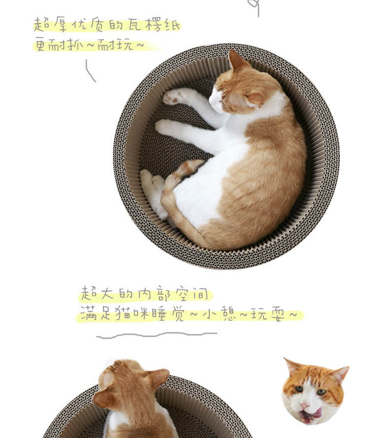 MISSPET Cat Scratching Board Duck Duck Round Nest Drawing (5).jpg