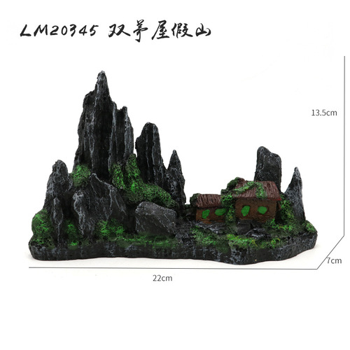 Wholesale fish tank landscaping decoration crafts gifts resin rockery aquatic scenery ornaments simulated stone mountain scenery