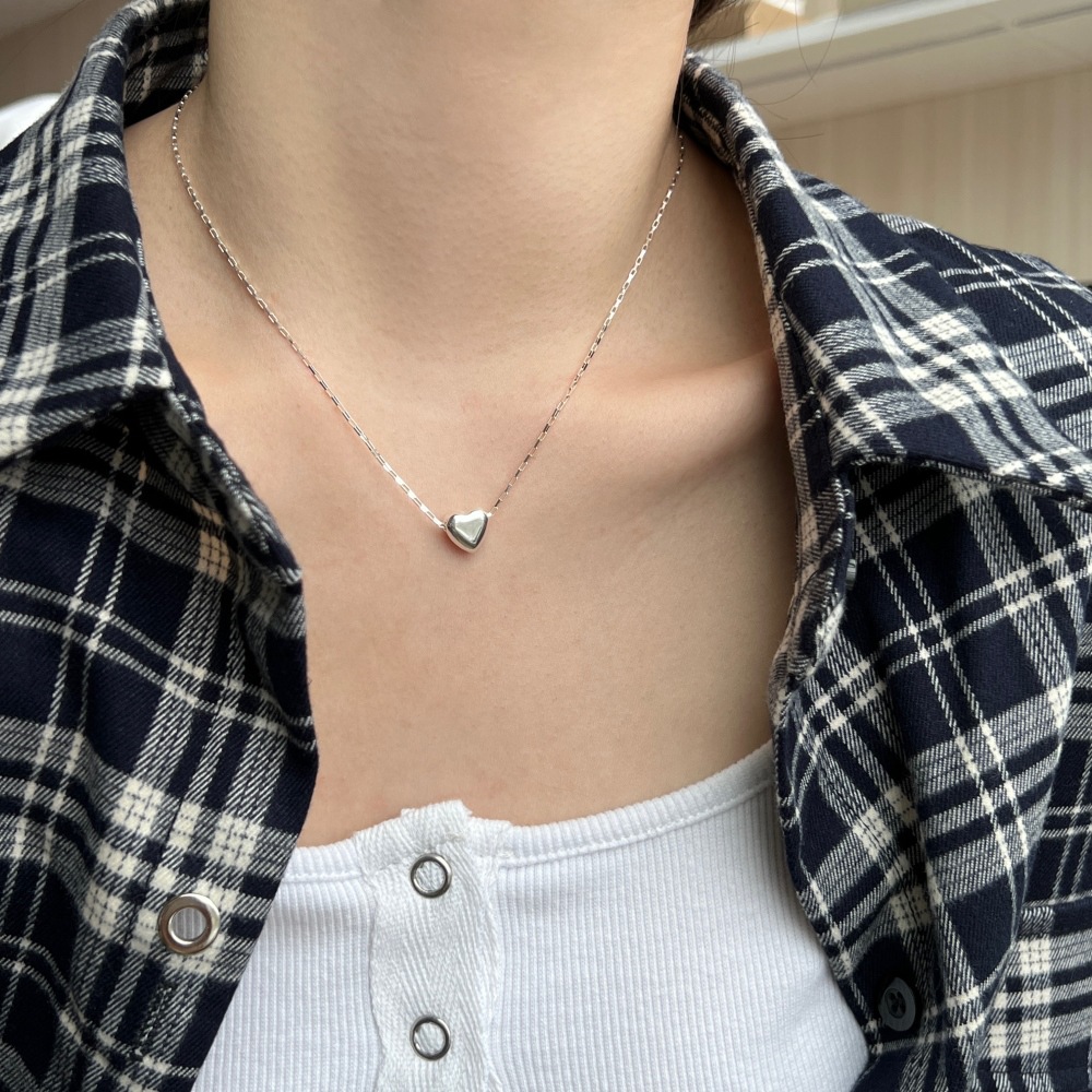 Necklace Classification 925 Sterling Silver Plating Heart Shape Necklace