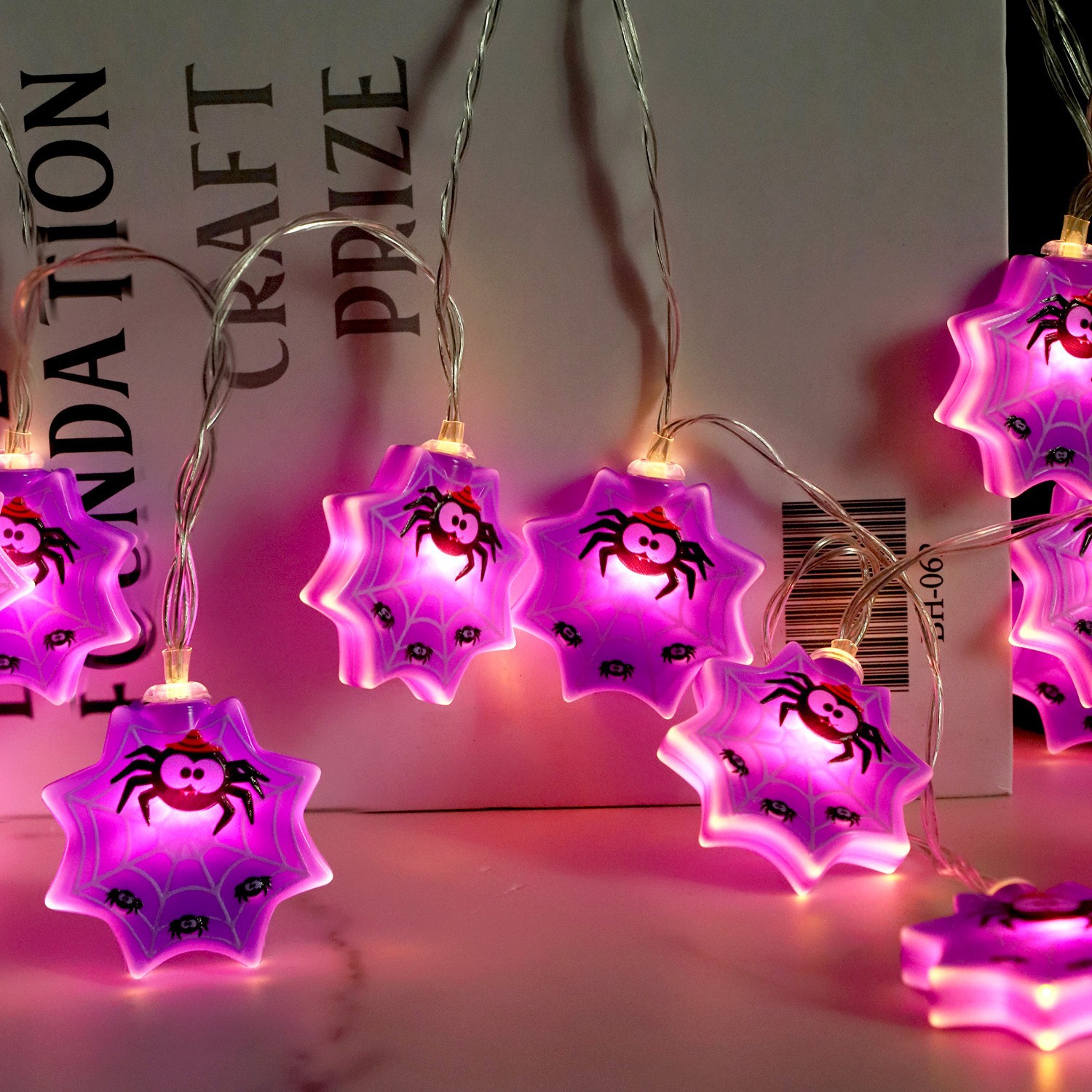 Cadena de luces LED transfronteriza Cadena de luces de Halloween Decoración al aire libre Lámpara de calabaza LED Decoración de escena de Amazon Cadena de luces decorativas