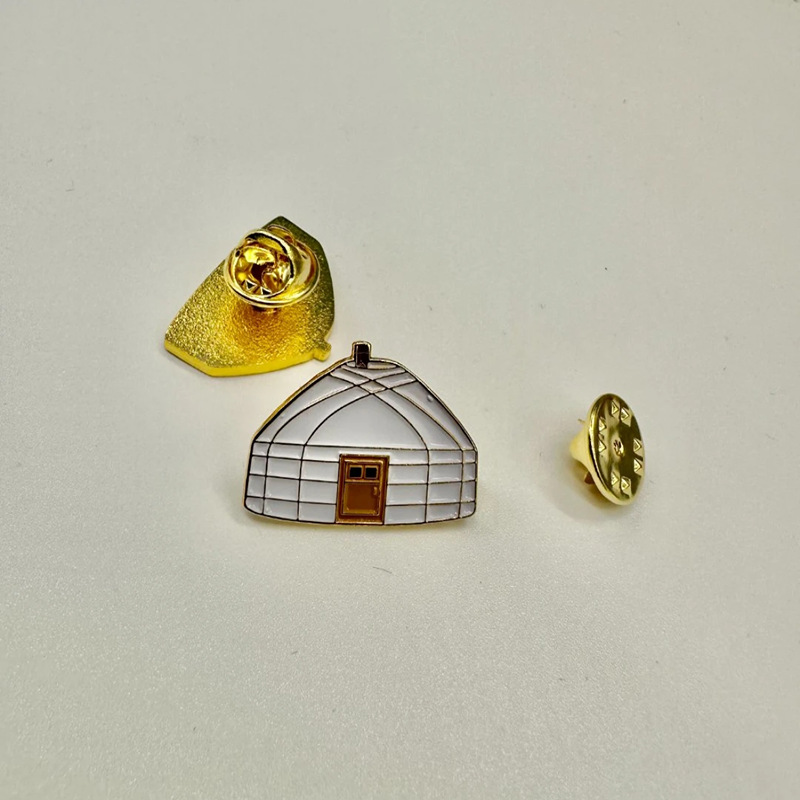 Retro Silver Mongolian Element Nomadic Style Yurt Brooch Retro Elegant Versatile Ethnic Style Clothing Accessories