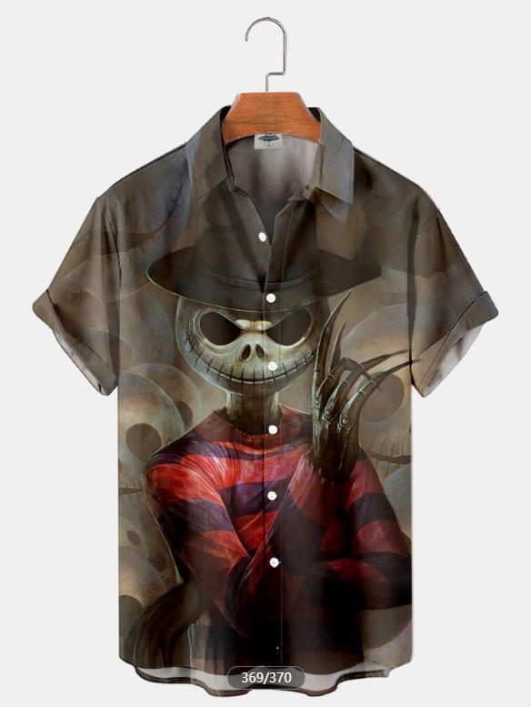 Nueva camisa 3D de talla grande para hombres transfronterizos Serie caliente Camisa hawaiana impresa digital 3D Fábrica de origen