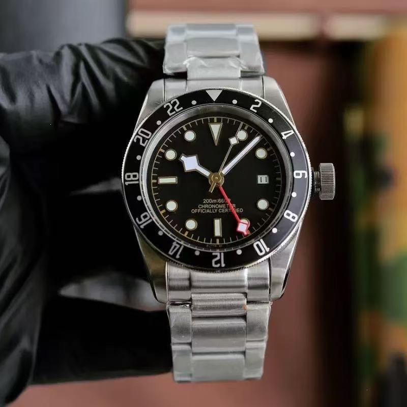 Independent brand TUD Home Biwan full series vintage GMT Greenwich Coke red-black ceramic bezel mechanical watch for men