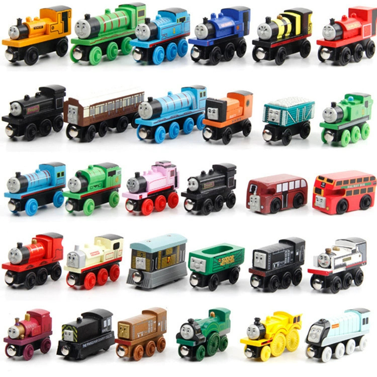 Wooden Children's Magnetic Train Set for Boys and Girls, Educational Track Car, Doll Toy, Car Model Set Wholesale