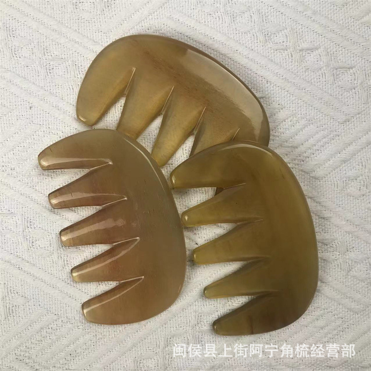 Goat Horn Five-Tooth Massage Comb Yang Jiao Shu Head Scalp Meridian Gua Sha Tool 9.5cm key features