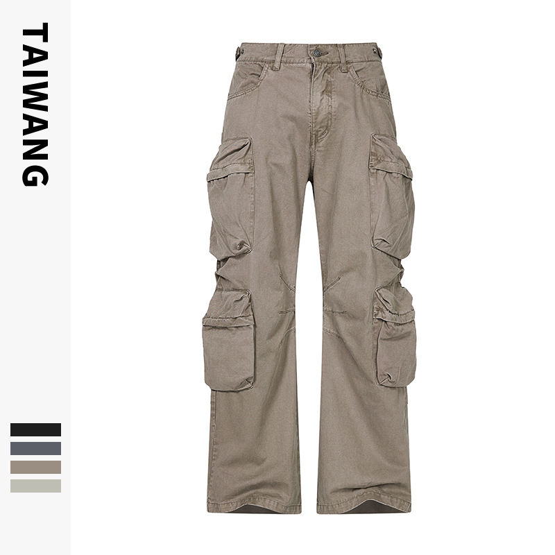 Men's Clothing Thai King Men's Wear 2024 casual pants men's autumn and winter ready to wear loose multi pocket trousers mopping pants men_voghion.com