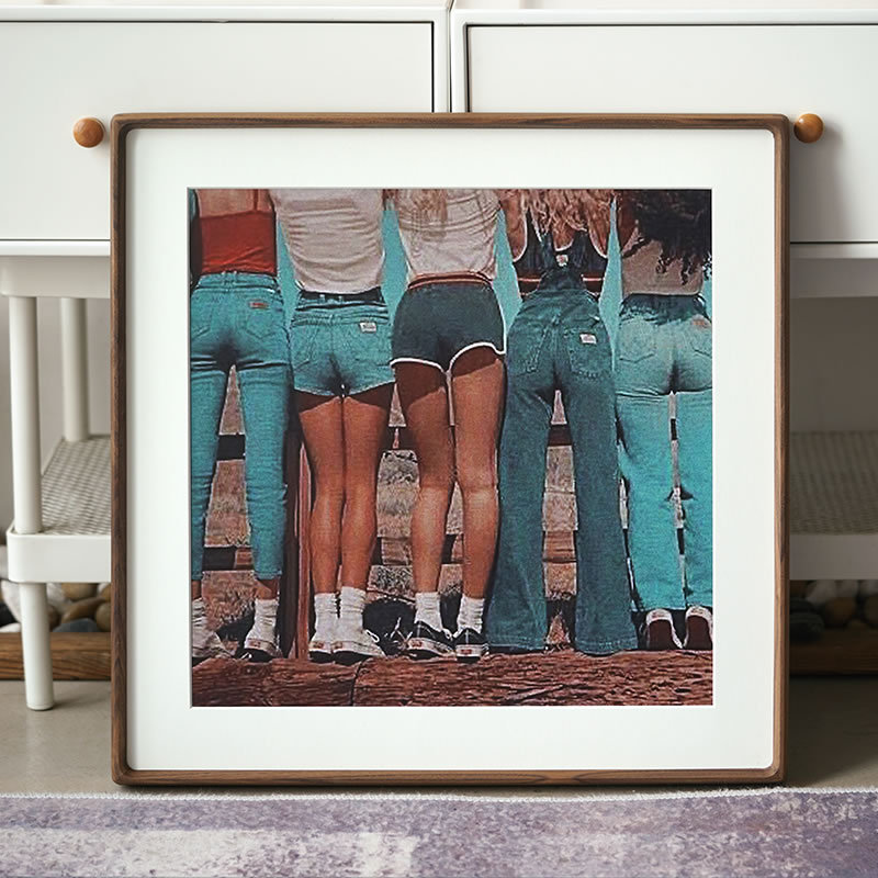 Uncle Lu's Solid Wood Rounded Corner Picture Frame for Wall Mounting, Large Calligraphy and Painting Frame, 24inch Chinese Painting Calligraphy Photo Frame, 16-Inch 20