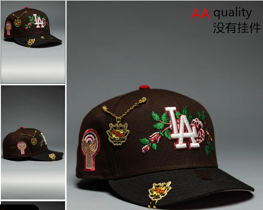 Comercio exterior transfronterizo al por mayor 2026 AA gorra de boca de pato bordado tridimensional ajustable gorra de hip-hop Yankees Dodgers